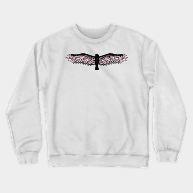 Fly With Pride, Raven Series - Demigirl Crewneck Sweatshirt by StephOBrien